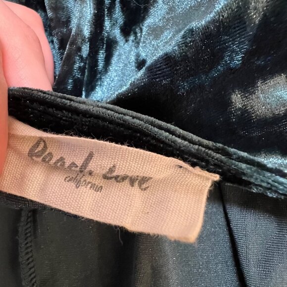 Witchy Whimsigoth Fairy Grunge Maxi Velvet Duster Green Flare Sleeve Small - Picture 4 of 8